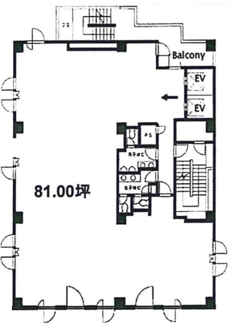 ユニマットガーデンスクエアビル6F 間取り図