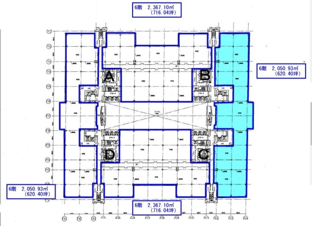 東京ファッションタウン(TFTビル東館)6F 間取り図