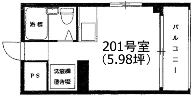 誠心Ⅱビル201 間取り図