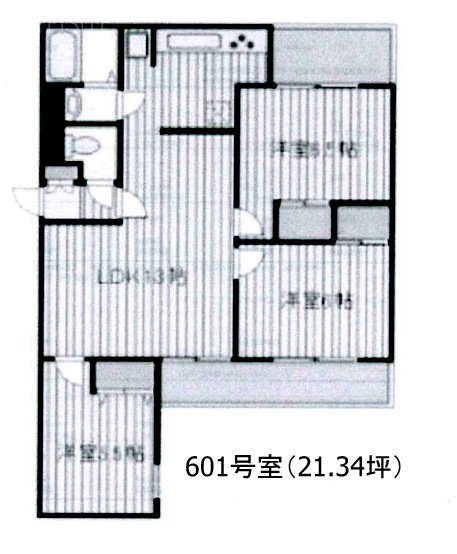 第6浜谷ビル601 間取り図