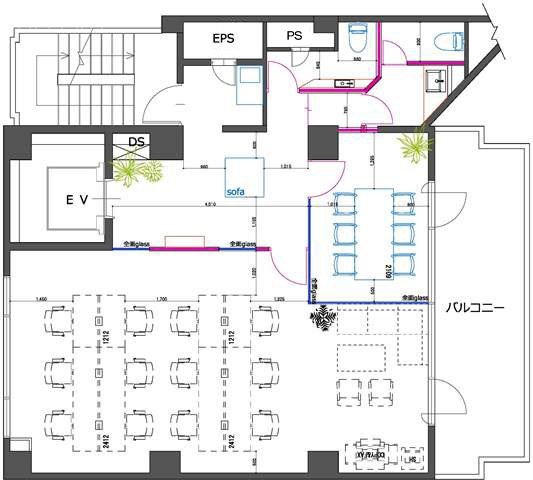 BizSQUARE GINZA6F 間取り図