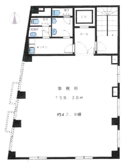 片岡ビル2F 間取り図