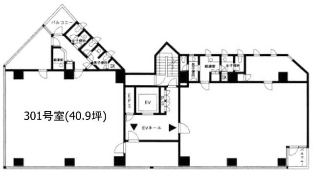 アクシス五反田ビル301 間取り図