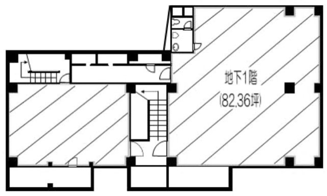 プラザUビルB1F 間取り図