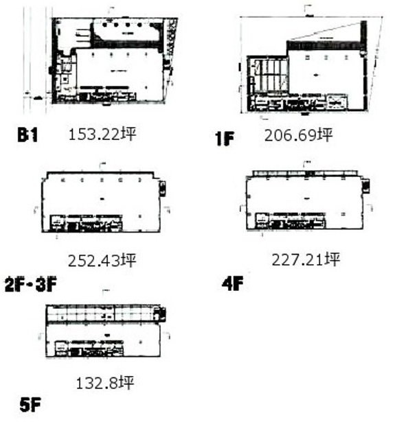 東陽町オカケンビルB1F～5F 間取り図