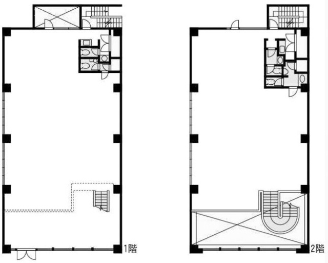 エムズ南青山ビル1F~2F 間取り図