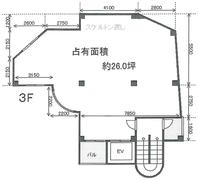 プチモンド四つ木ビル3F 間取り図