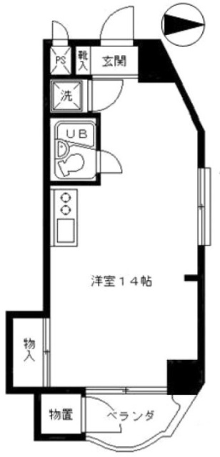 サンハイツ中野606 間取り図