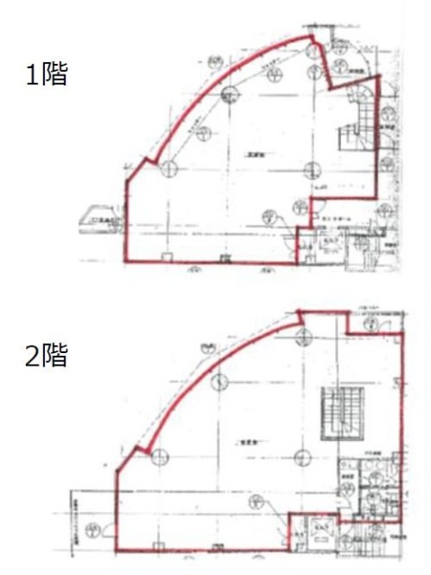 栗原ビル1F～2F 間取り図