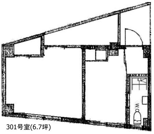 第一向山ビル301 間取り図