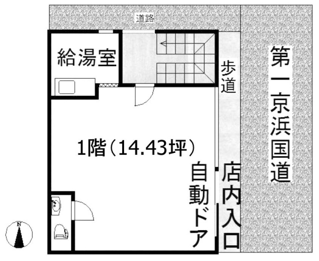 バストーク南大井1F 間取り図