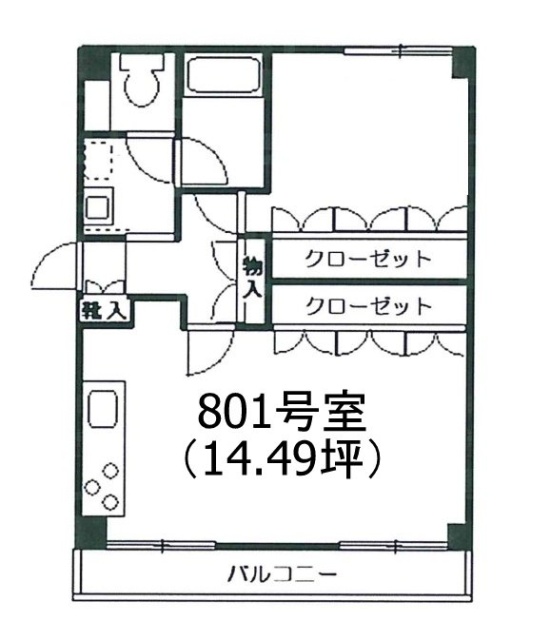 YKBマイクガーデン801 間取り図