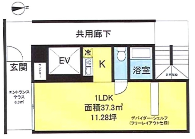 Y-2 Yamagatayaビル202 間取り図