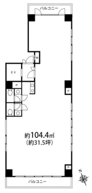 第三小林ビル2F 間取り図