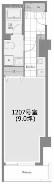ホテル&レジデンス六本木1207 間取り図
