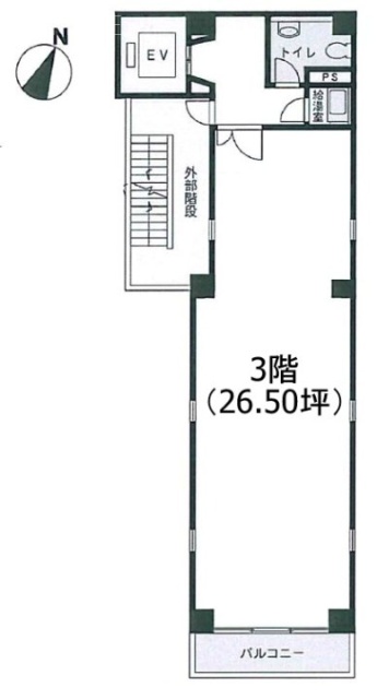 日本橋ケーエスビル3F 間取り図