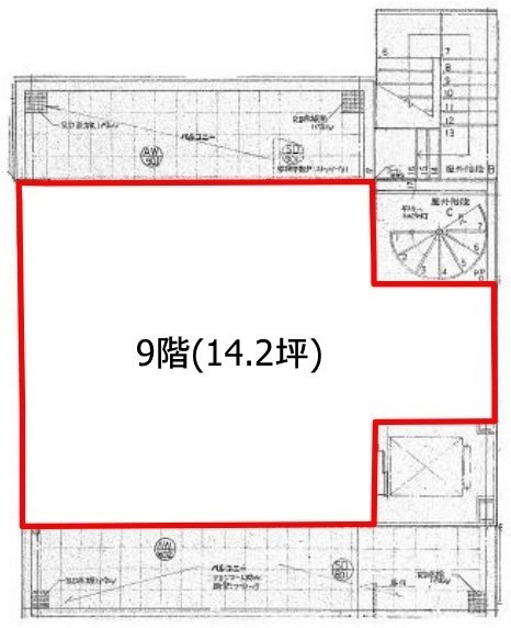 SVAX新宿ビルB館9F 間取り図