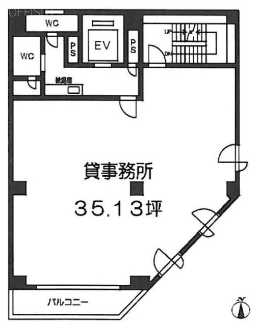 亀谷ビル5F 間取り図