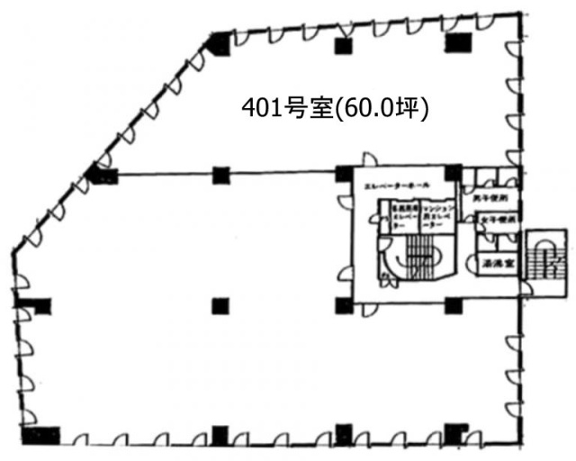 日本橋中央ビル401 間取り図