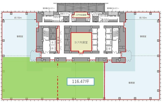 グラントウキョウサウスタワー702分割 間取り図