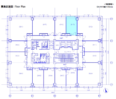 六本木ヒルズけやき坂テラス6F 間取り図