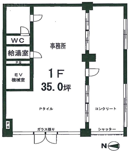 フローレスEZURA(絵図)ビル1F 間取り図