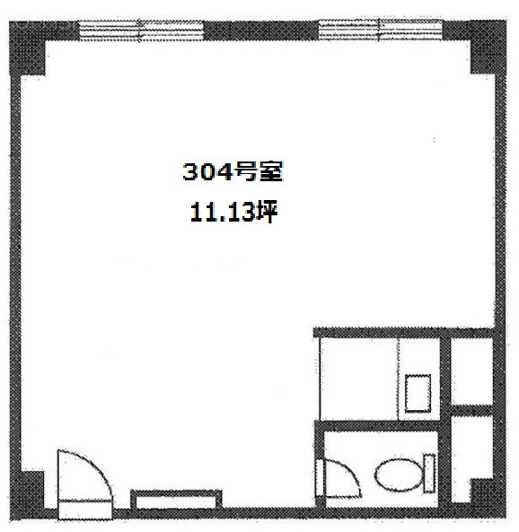 新宿Qフラットビル304 間取り図