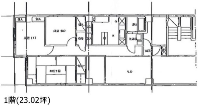 白金Ⅱビル1F 間取り図