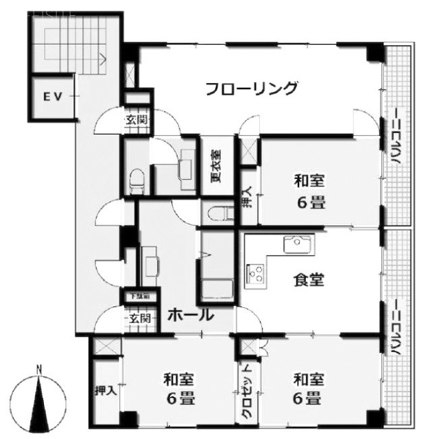 ASPガーデン新宿7F 間取り図