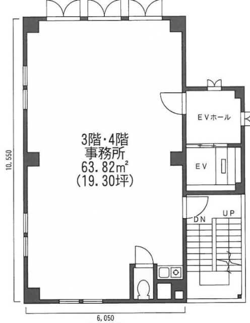 高輪ヒラタビル3F 間取り図