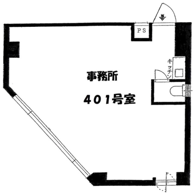 鱒渕(ますぶち)ビル401 間取り図