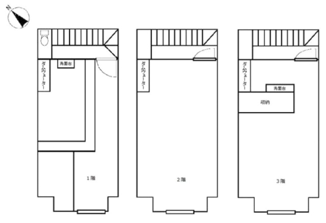 今野ビル1F～3F 間取り図