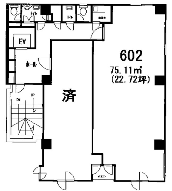 第1ハマダビル602 間取り図