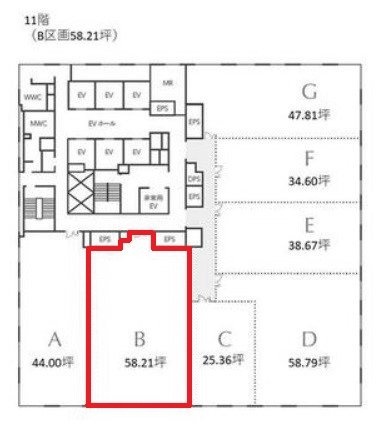 Dタワー西新宿B 間取り図