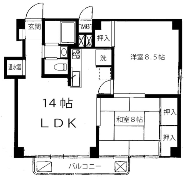 ヴェラハイツ赤坂新坂町204 間取り図