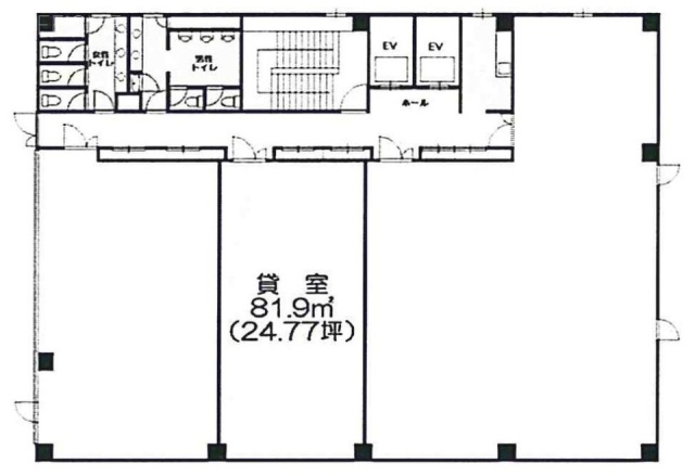 大栄ツインビルN館6F 間取り図