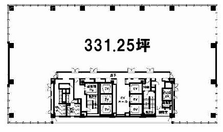 TIXTOWER UENOビル15F 間取り図