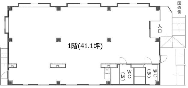 ヴィレッジハウス北烏山1F 間取り図