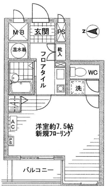 マートルコート麹町1302 間取り図