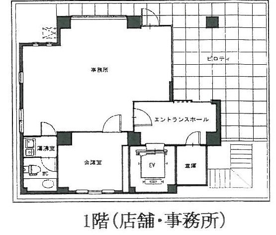 日鉄岩本町ビルディング1F 間取り図