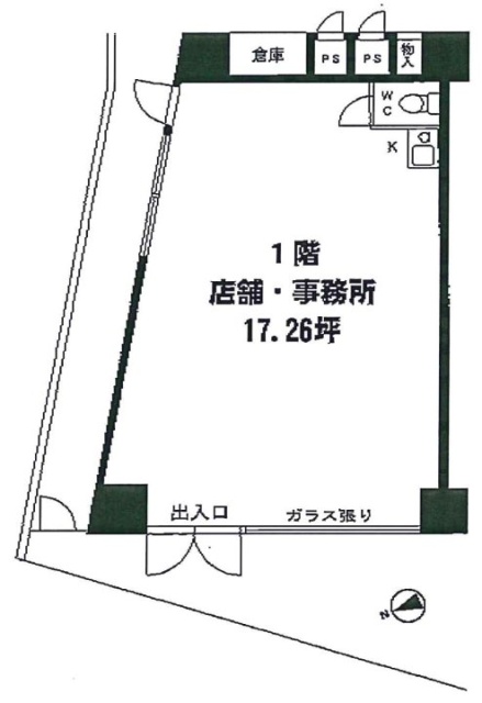 グランドシティ白山ビル1F 間取り図