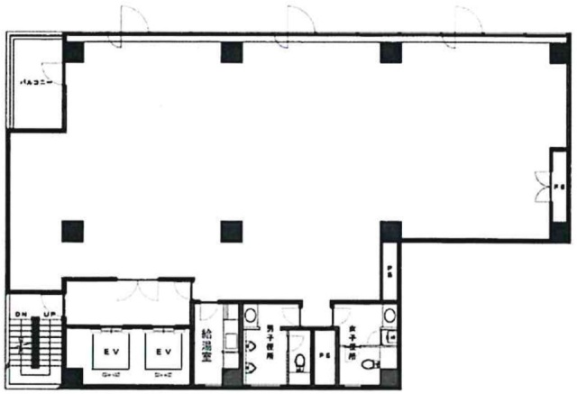 築地242ビル5F 間取り図