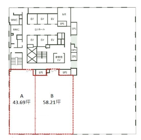 Dタワー西新宿B 間取り図
