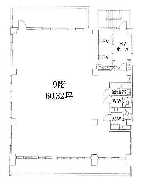 上野一丁目ビル9F 間取り図