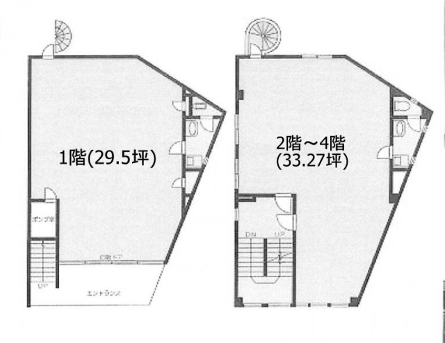 大鈴第2ビル1F～4F 間取り図