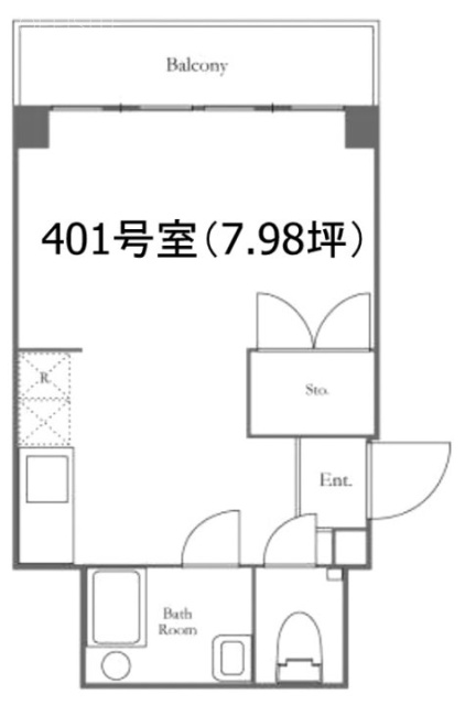 霞一ビル401 間取り図