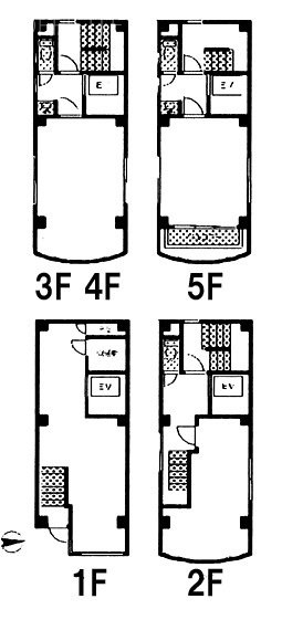 ゼットエー第2ビル1F～5F 間取り図