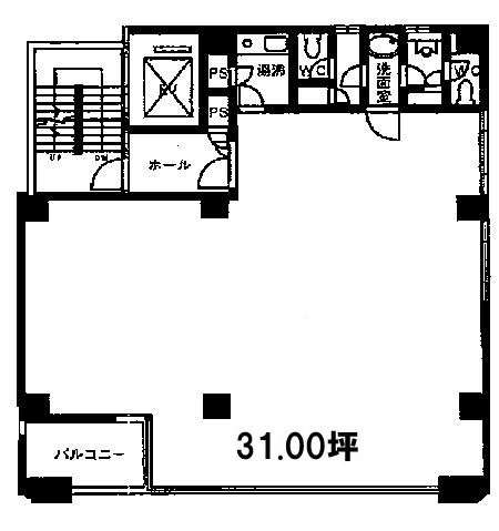 グランド日本橋小伝馬町3F 間取り図