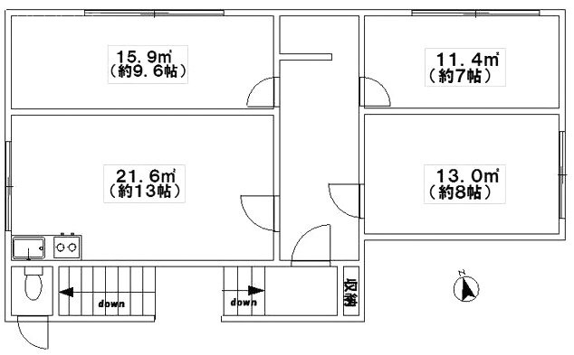 浜崎ビル2F 間取り図