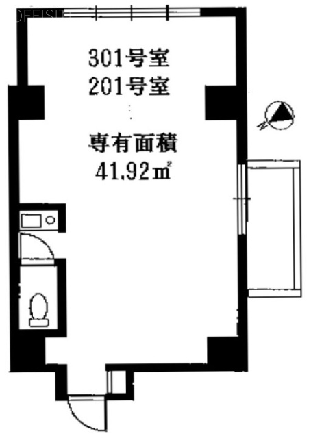 築地ホワイトビル201 間取り図